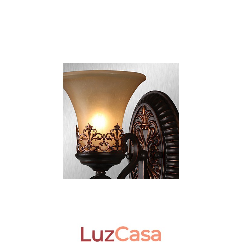 Luminárias de parede vintage 1 luz com material de resina Sombra de vidro Quarto Sala de estar Corredor Luzes