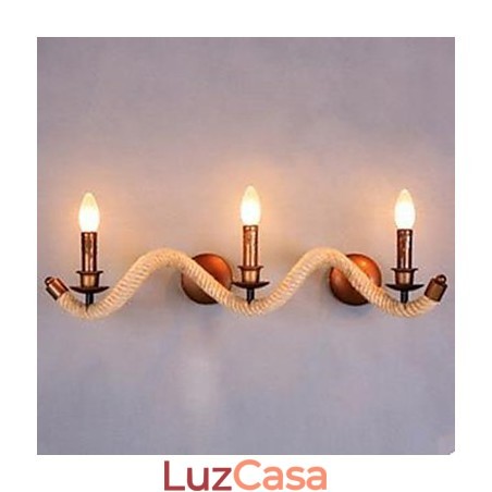 Luminária de parede de corda torcida contratada para escada de varanda