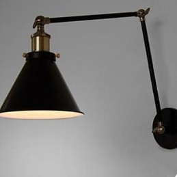Luminária de parede dupla industrial Nostalgia Personality Loft Black Umbrella Section