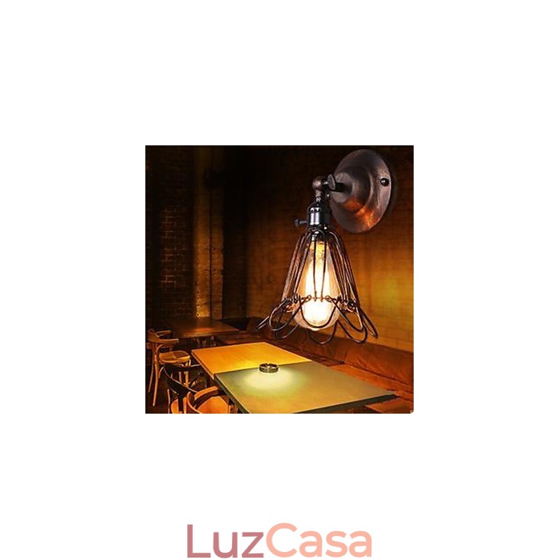 Luminária de parede pequena estilo industrial, restaurando antigas formas de corredor, lâmpadas e lanternas de corredor