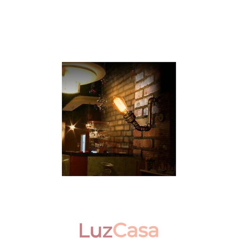 American Village Loft Industrial Edison Estilo Vintage Luminária de Parede Retro Lâmpada de Tubo de Água Luminária de Parede