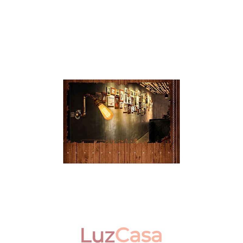 American Village Loft Industrial Edison Estilo Vintage Luminária de Parede Retro Lâmpada de Tubo de Água Luminária de Parede