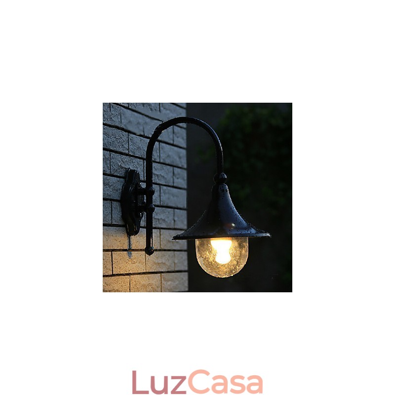 Luminárias de parede externas tradicionais clássicas de metal