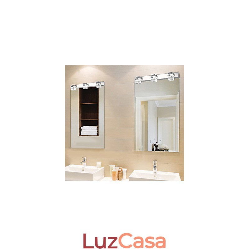 Arandelas de parede Iluminação de banheiro Wall Washers Cristal Mini Estilo Moderno Contemporâneo Metal