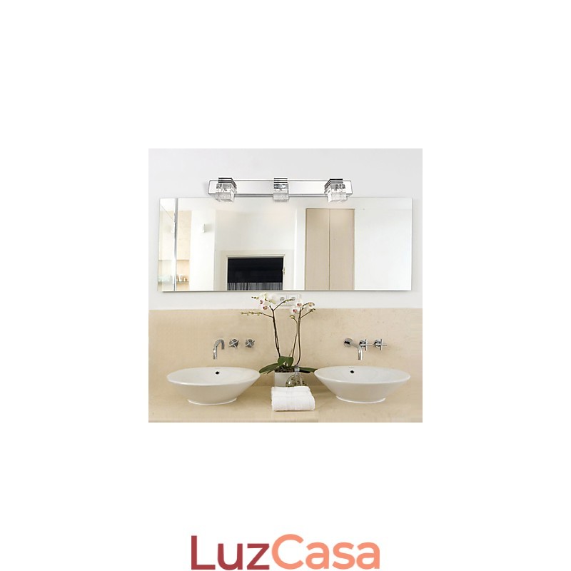 Arandelas de parede Iluminação de banheiro Wall Washers Cristal Mini Estilo Moderno Contemporâneo Metal