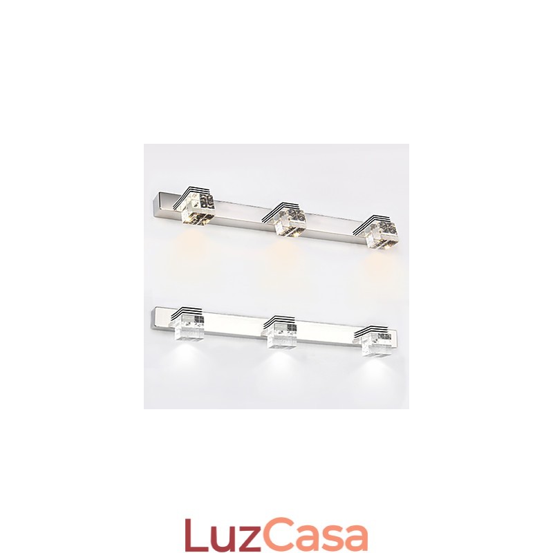 Arandelas de parede Iluminação de banheiro Wall Washers Cristal Mini Estilo Moderno Contemporâneo Metal