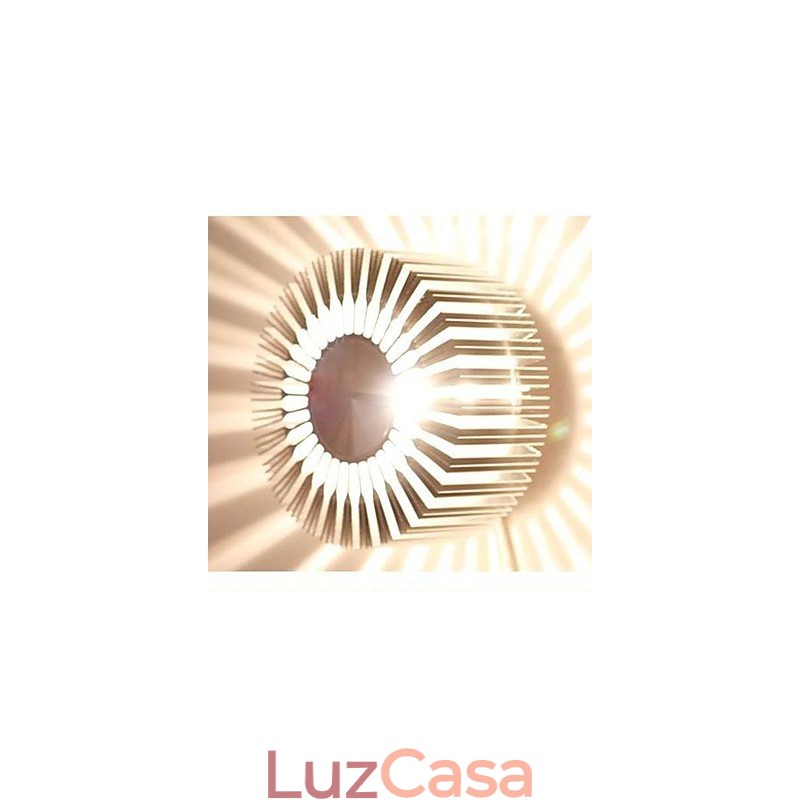 Luminária de parede de projeção de alumínio tipo girassol redondo embutida