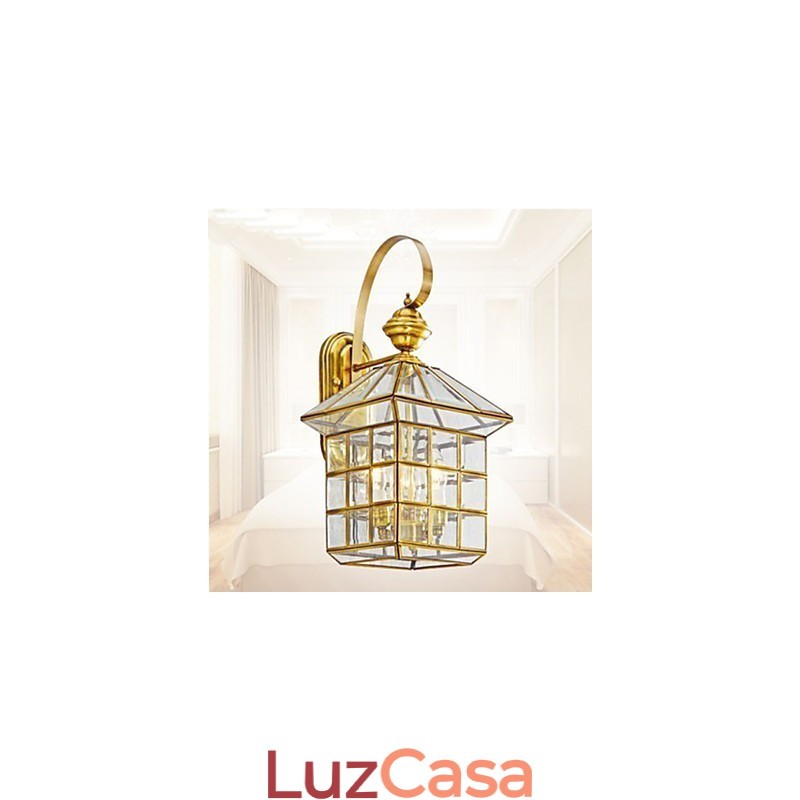 Lâmpada externa Lâmpada de jardim Lâmpada externa Lâmpada de cobre completo