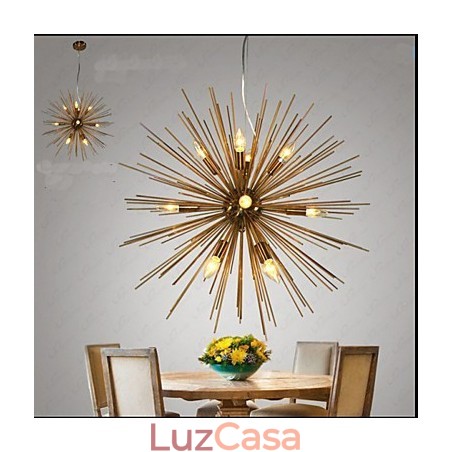 Lustre Retro Imitação Cobre Creative line 12 Lustre Retro Imitação Cobre Creative line 12