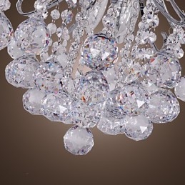 Lustre de cristal moderno contemporâneo estilo mini metal galvanizado montagem embutida