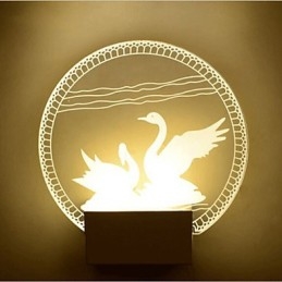 Luminária de parede acrílica PVC Luminária moderna contemporânea Metal