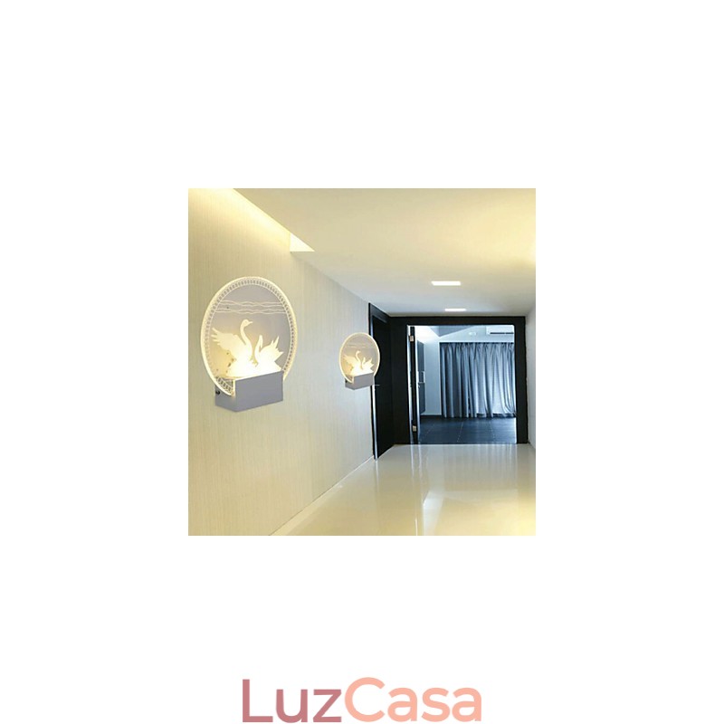 Luminária de parede acrílica PVC Luminária moderna contemporânea Metal