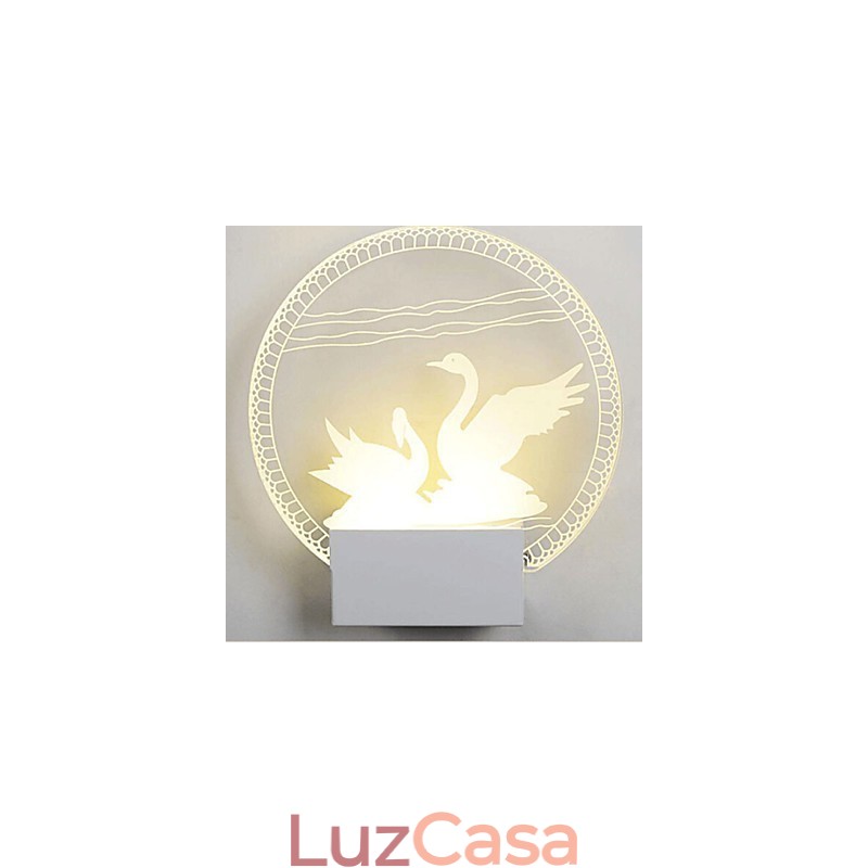 Luminária de parede acrílica PVC Luminária moderna contemporânea Metal