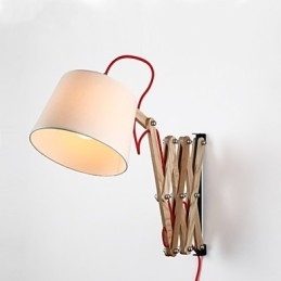 Apliques de parede Luzes de parede de leitura Mini estilo tradicional clássico Madeira Bambu
