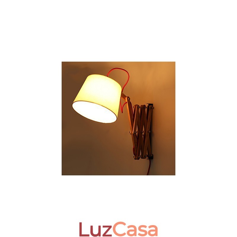 Apliques de parede Luzes de parede de leitura Mini estilo tradicional clássico Madeira Bambu
