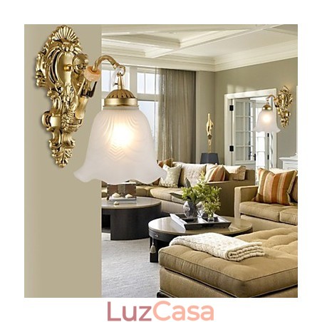 Apliques de parede Mini Style Traditional Classic Metal E27 Apliques de parede Mini Style Traditional Classic Metal E27