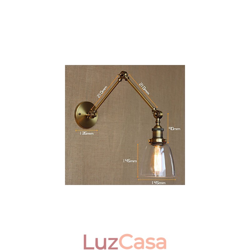 Retro Vintage RACK Quarto Cabeceira Exclusivo Hotel Lobby Decorado Antigo Bronze Wall Sconce