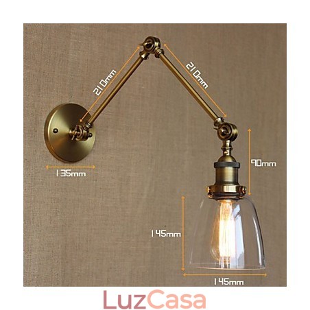 Retro Vintage RACK Quarto Cabeceira Exclusivo Hotel Lobby Decorado Antigo Bronze Wall Sconce