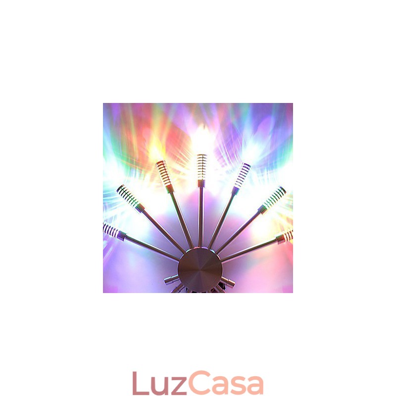 Luminária de parede moderna com design de luz difusa para 7 direções Luz em forma de leque