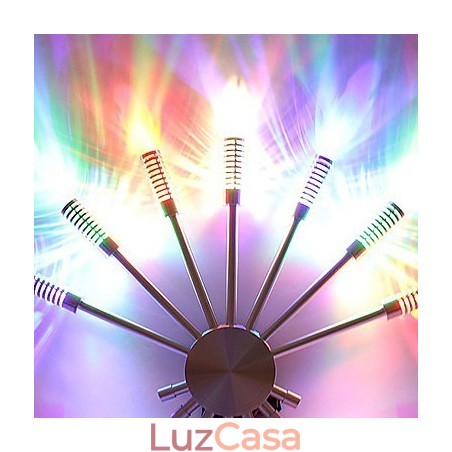 Luminária de parede moderna com design de luz difusa para 7 direções Luz em forma de leque