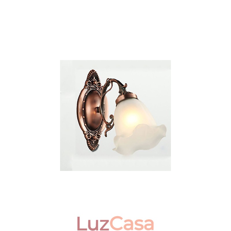 Retro Glass Simples Europeu Moderno Elegância Ferro Forjado Lâmpada de Parede Luz