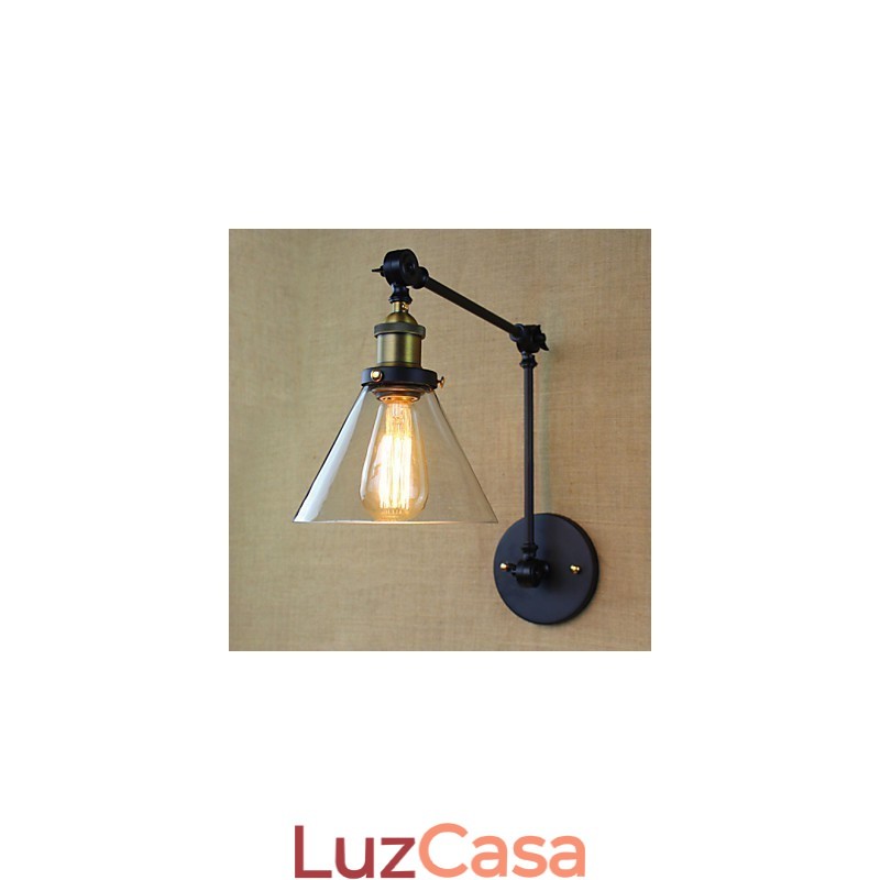 Mediterranean Village Retro Pastoral Vidro Decorativo Parede Sconce Roupas Loja Restaurante Café