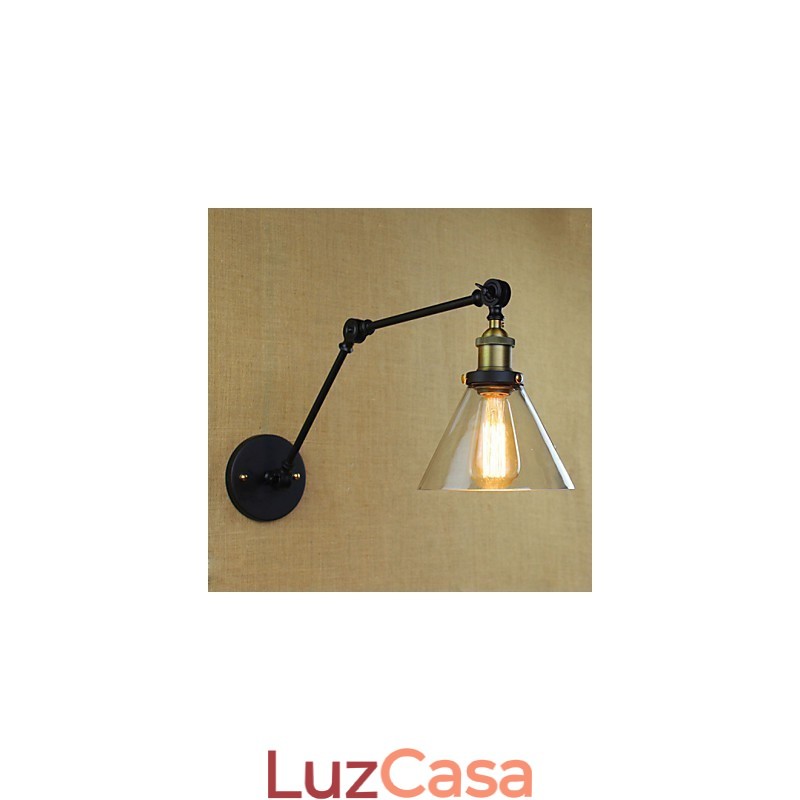 Mediterranean Village Retro Pastoral Vidro Decorativo Parede Sconce Roupas Loja Restaurante Café