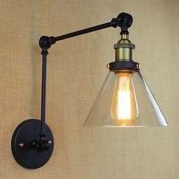 Mediterranean Village Retro Pastoral Vidro Decorativo Parede Sconce Roupas Loja Restaurante Café