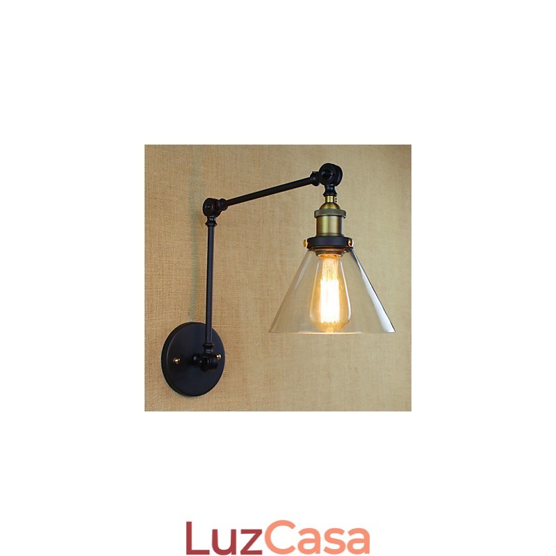 Mediterranean Village Retro Pastoral Vidro Decorativo Parede Sconce Roupas Loja Restaurante Café