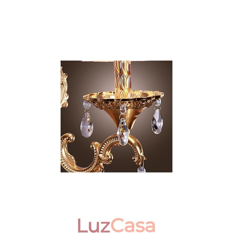 Elegante Luminária de Parede de Cristal em Rosa