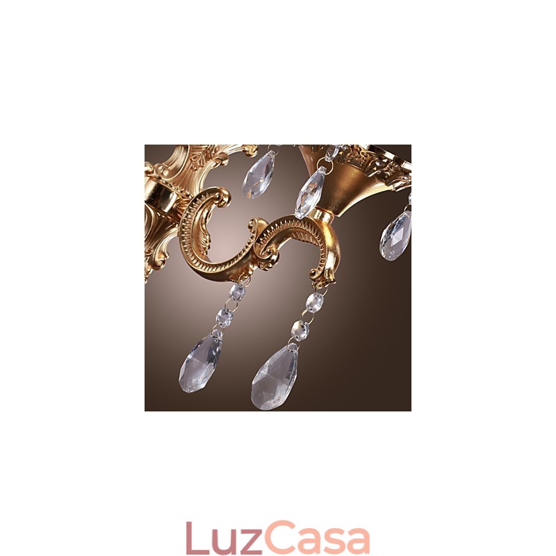 Elegante Luminária de Parede de Cristal em Rosa