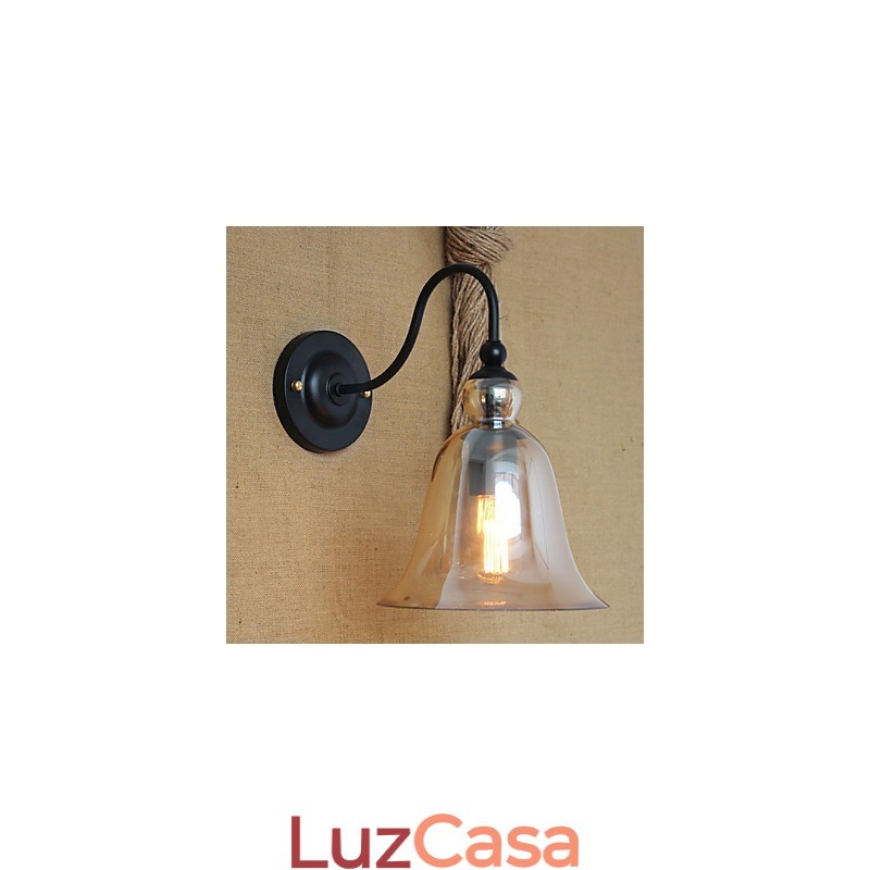 American Rural Countryside Minimalista Sala de estar Corredor Decorado Vidro Wall Sconce