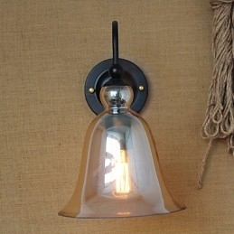 American Rural Countryside Minimalista Sala de estar Corredor Decorado Vidro Wall Sconce