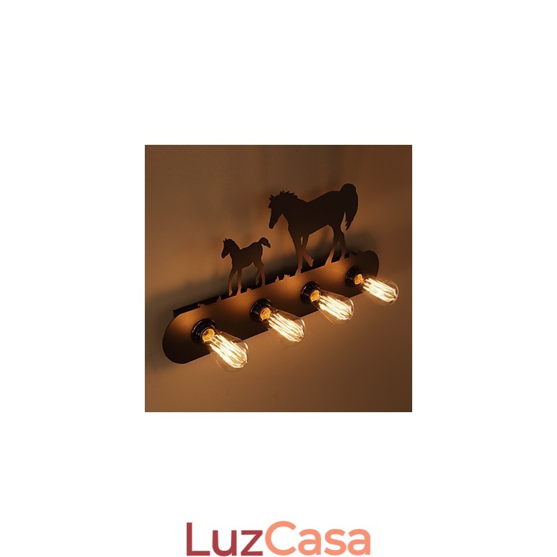 American Village Pastoral LOFT Estilo Quarto Corredor Ferro Retro Cavalo Selvagem Lâmpadas de Parede Frete Grátis
