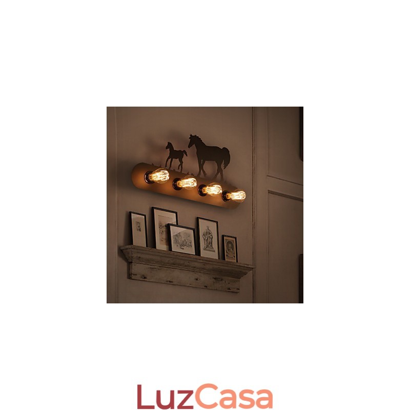 American Village Pastoral LOFT Estilo Quarto Corredor Ferro Retro Cavalo Selvagem Lâmpadas de Parede Frete Grátis