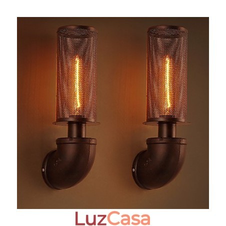 Restaurar formas antigas de ferro forjado loft criativo luminária de parede luzes Restaurar formas antigas de ferro forjado loft criativo luminária de parede luzes