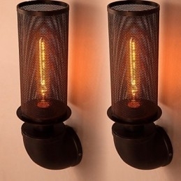 Restaurar formas antigas de ferro forjado loft criativo luminária de parede luzes