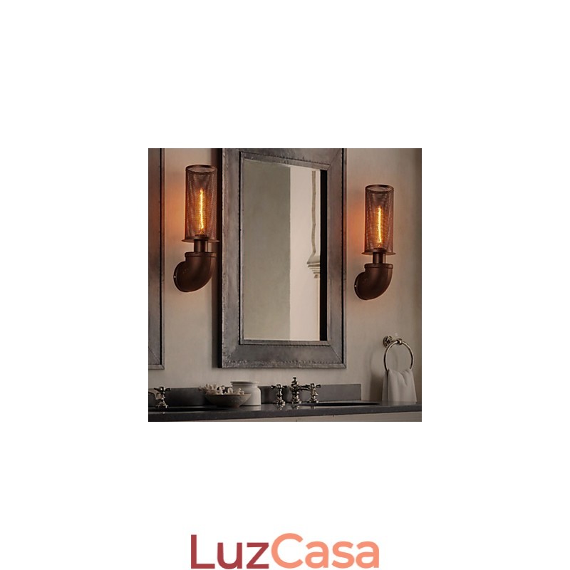 Restaurar formas antigas de ferro forjado loft criativo luminária de parede luzes