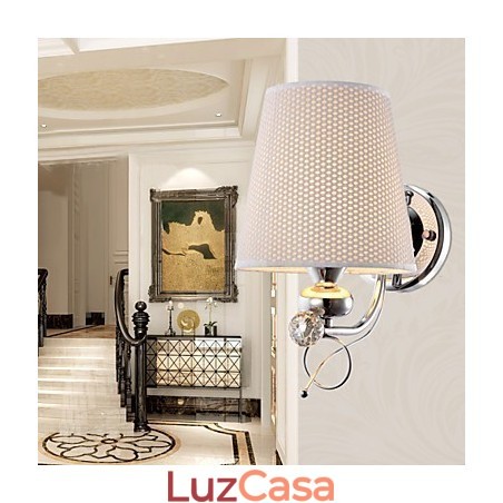 Luminária de parede de cristal contemporânea e contraída criativa em estilo europeu