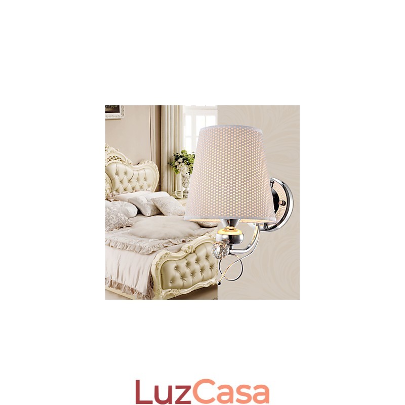 Luminária de parede de cristal contemporânea e contraída criativa em estilo europeu