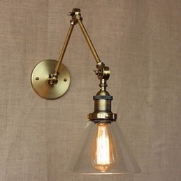 Estilo industrial retro vintage lojas quarto moderno igreja salão decorado bronze arandela
