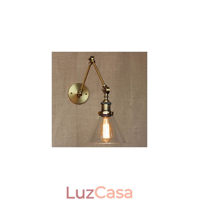 Estilo industrial retro vintage lojas quarto moderno igreja salão decorado bronze arandela