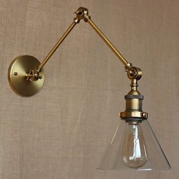 Estilo industrial retro vintage lojas quarto moderno igreja salão decorado bronze arandela