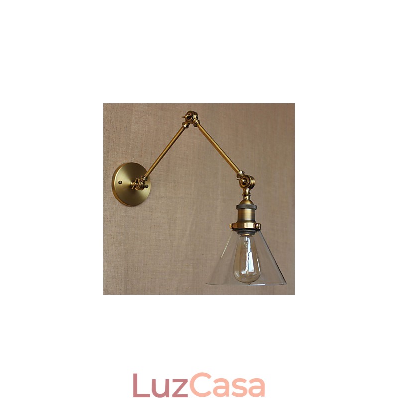 Estilo industrial retro vintage lojas quarto moderno igreja salão decorado bronze arandela