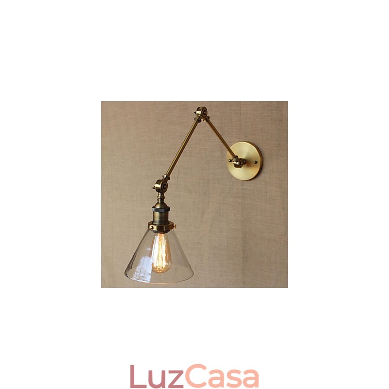 Estilo industrial retro vintage lojas quarto moderno igreja salão decorado bronze arandela