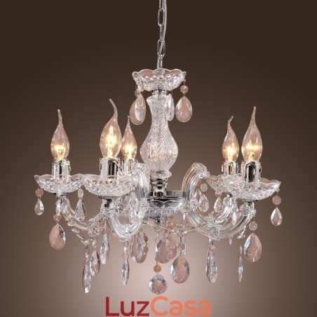 Upligh Chrome Lâmpada de Teto Luz de Vela Luminária de Acrílico Lustre Pingente