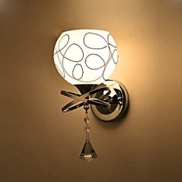 Luminária de parede de cristal criativa contemporânea e contratada