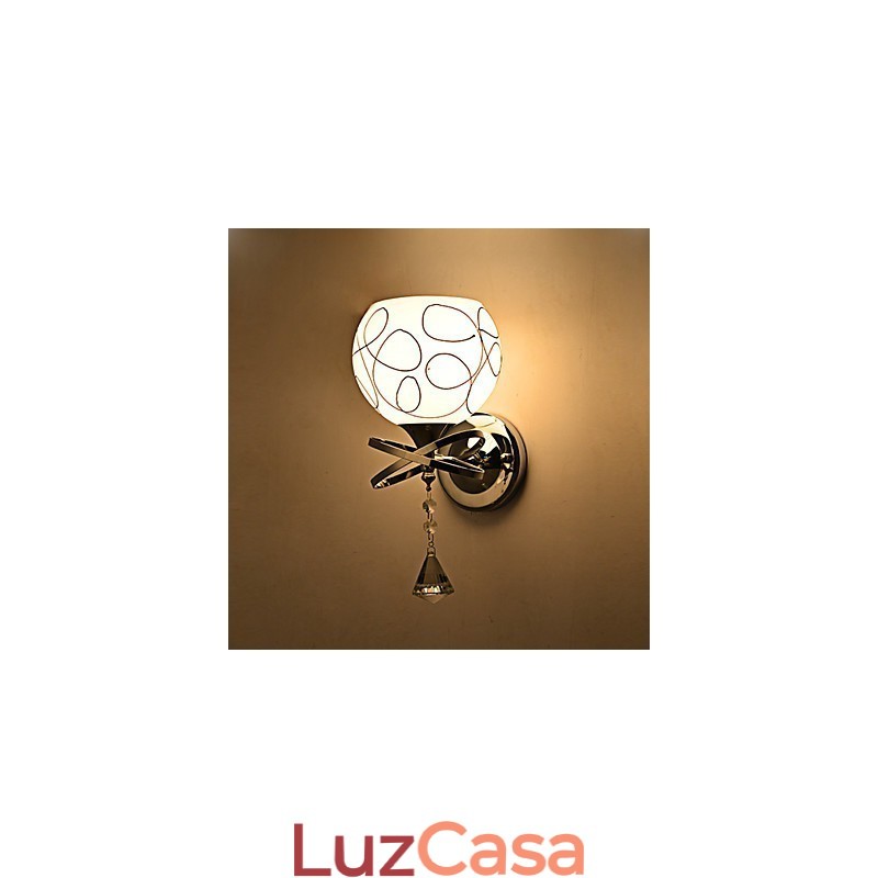 Luminária de parede de cristal criativa contemporânea e contratada