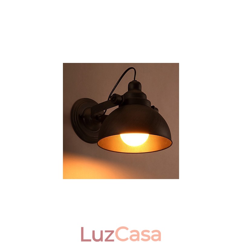 Luminária de parede vintage criativa em ferro forjado estilo loft