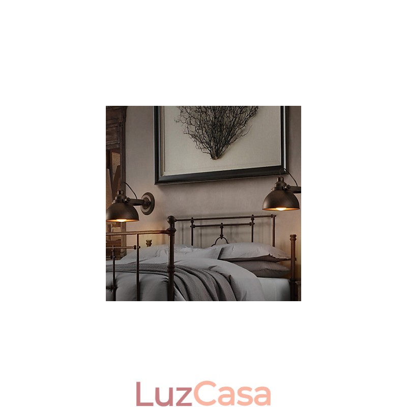 Luminária de parede vintage criativa em ferro forjado estilo loft